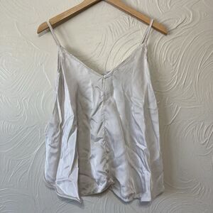 Tempo Paris Silky Cami Blouse Top Cream Color Size Medium